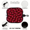 Lovely Red Hearts Pattern Soft Sunglasses Case,Portable Lightweight Eyeglasses Pouch,Protective Spectacle Bag for Women Girls Travel