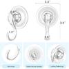 VIS'V Suction Cup Hooks, Small Shower Suction Hooks with Wipes, Heavy Duty, Removable and Reusable, Clear, 2 Pcs