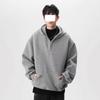 Men's Heavyweight Half-Zip Hoodie: Trendy Spring/Autumn High Street Design, Versatile for Sports & Couples