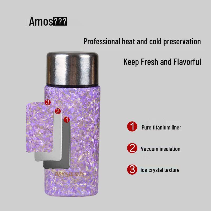 Amos Pure Titanium Portable Mini Thermos Cup