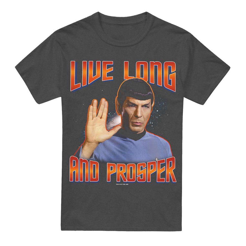 Star Trek Unisex Adult Original Live Long and Prosper T-Shirt
