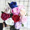 Elegant Artificial Flowers Rosaceae Flannel Rose Flower Bouquet diy Holiday Centerpieces Grave Decorations