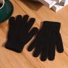 Autumn/Winter Solid Color Thick Wool Knit Gloves - Warm Full Finger Adult Design