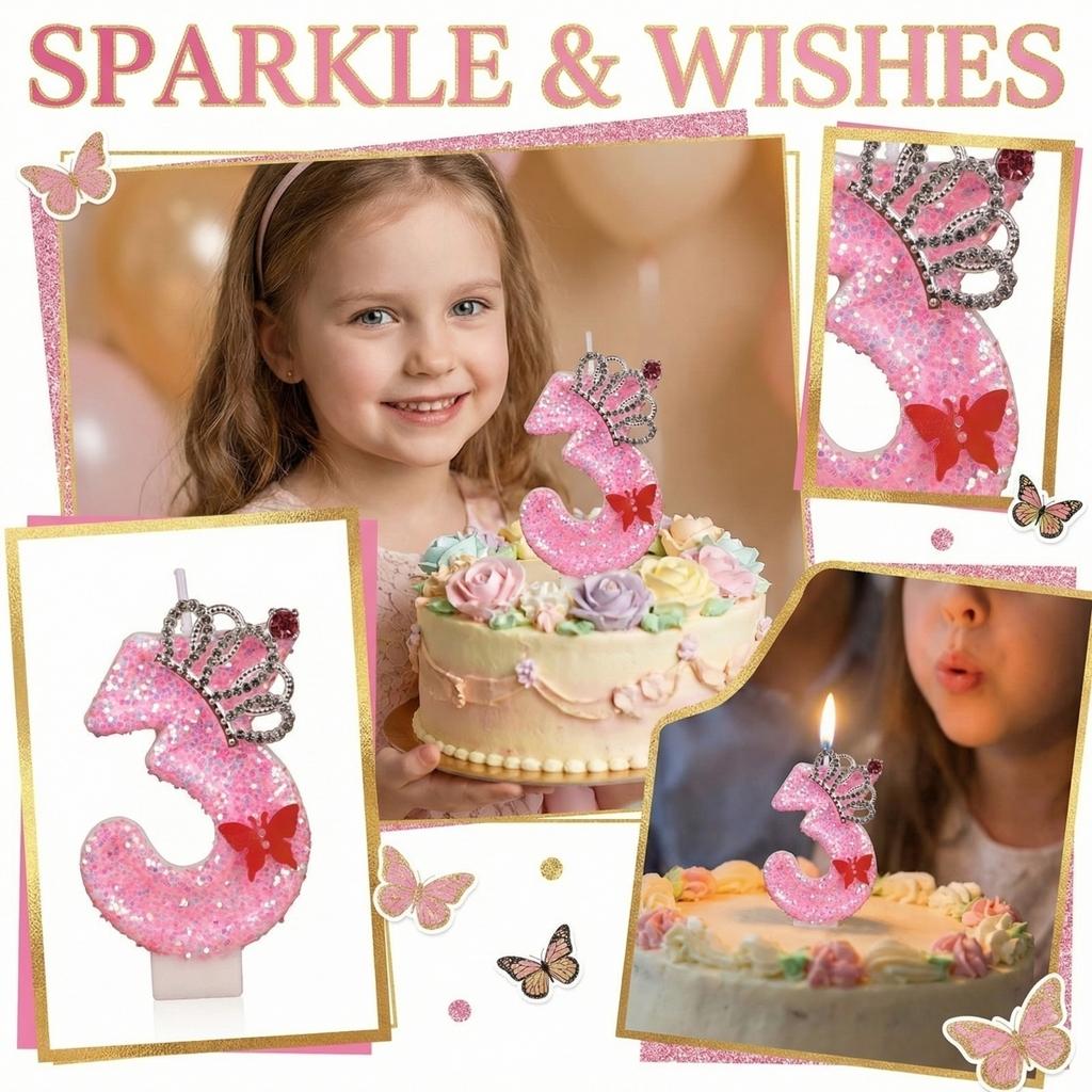 Fashion Cartoon Creative Birthday Candles Party Digital Candles
