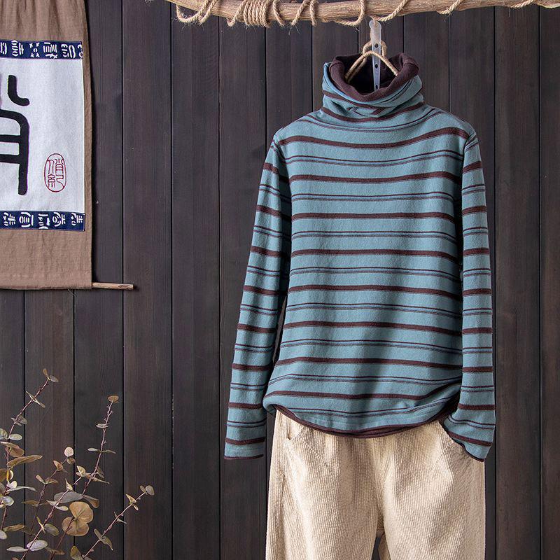 Sweatshirt for Women Cotton Loose Oversized Long Sleeve T-Shirt Fleece Thickened Comfortable High Neck Casual Pullover Top Sweatshirt