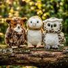 Simulation Big Eyes Owl Plush Toys Cute Snow Owl Stuffed Animal Natural Bird Plushie Wildlife Soft Dolls Kids Gifts Birthday