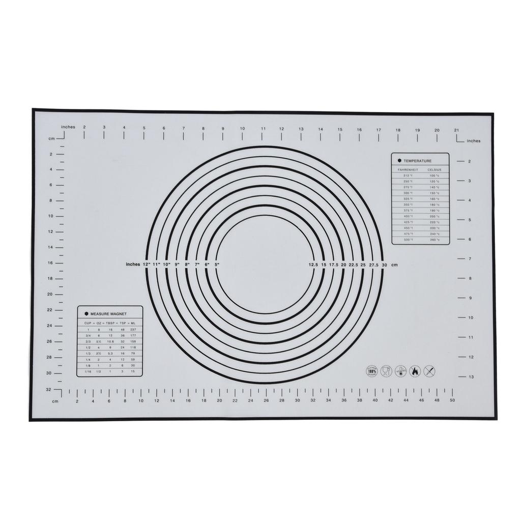 Silicone Dough Rolling Mat Fiberglass Kneading Mat 24 X 16 Inch Large Thickened Oven Baking Mat