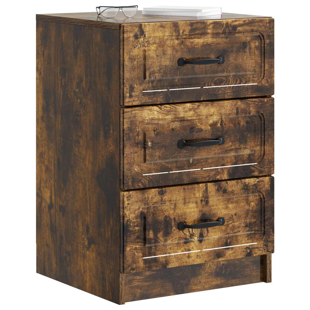 Nightstand Smoked Oak 43 x 41 x 63.5 cm Engineered Wood