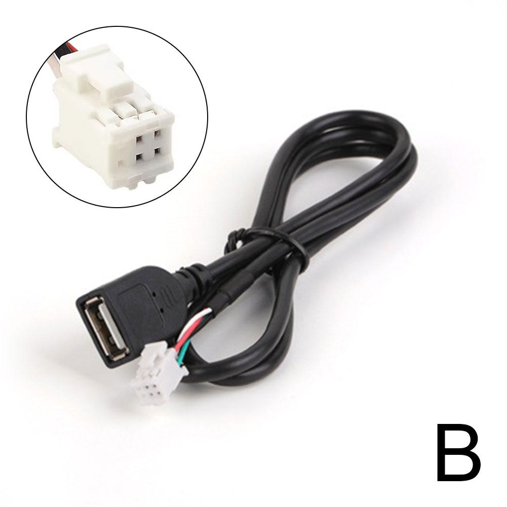 Car USB Cable Adapter Extension Cable Adapter 4Pin 6Pin For Car Radio Stereo Auto Accessories Wire Length 76 Cm