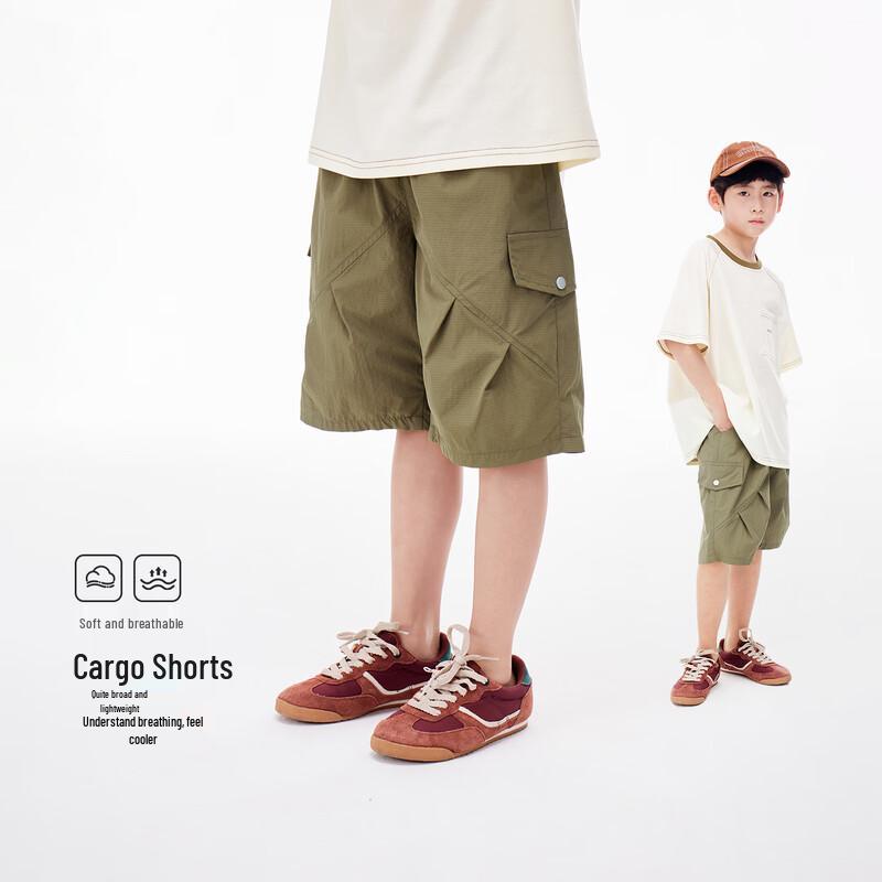 Boys  Lightweight Solid Cargo Shorts 120