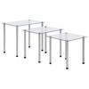 Nesting Tables 3 Pcs  Tempered Glass