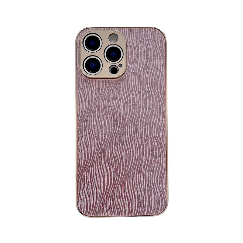 iPhone 16 Pro Max Electroplated Glitter Water Ripple Full Coverage Protective Case