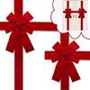 1pc Large Door Hanging Bow Decoration - Elegant Red Christmas Bow, Cloth Door Decor for Holiday Doors, Parties, Home ribbon