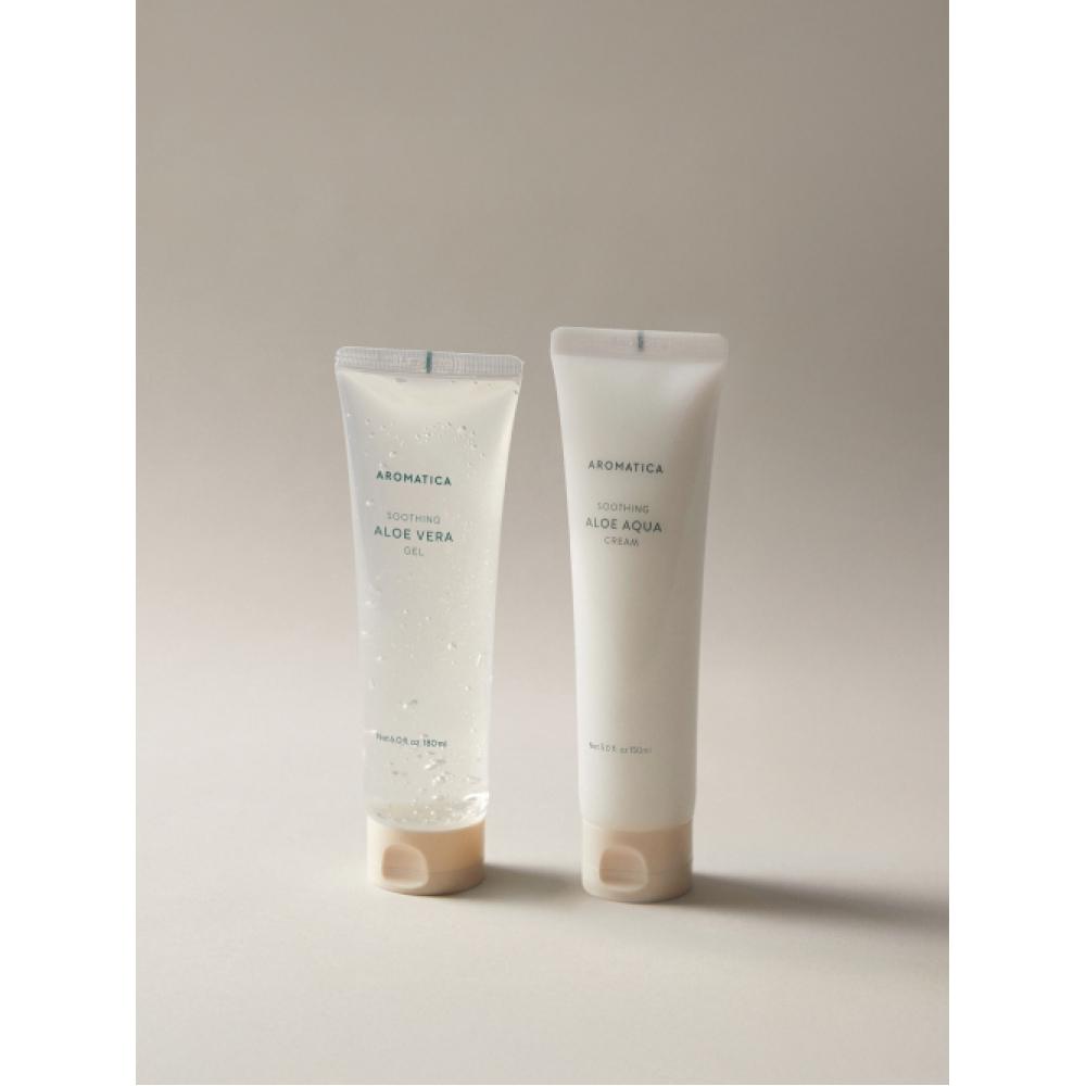 

Aromatica Soothing Aloe Skincare Set Vera Gel Cream NONE