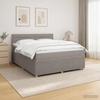 Box Spring Bed with Mattress Taupe 140 x 190 cm Fabric