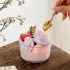 Nordic Clear Glass Dessert Bowl Hammer Pattern Bird's Nest Design Yogurt Pudding Cup Ice Cream Breakfast Bowl For Home