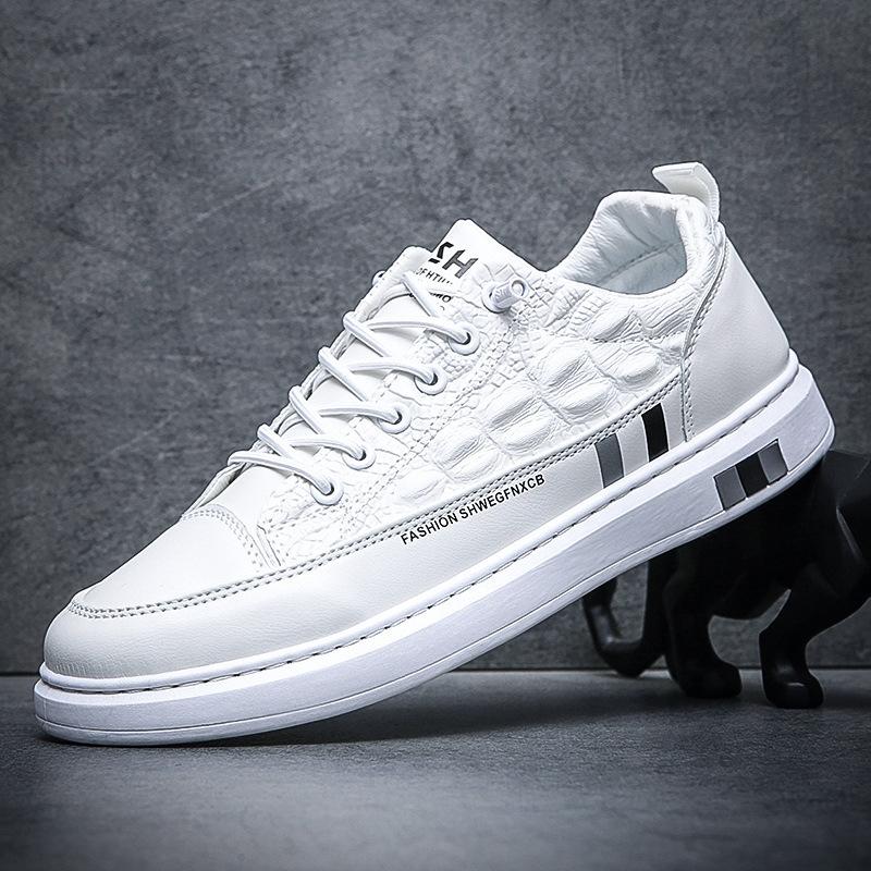 

Men s Board Shoes Outdoor Casual Men s Trend Board Shoes Flat Bottom Lace Up Shoes Men s 39 белый