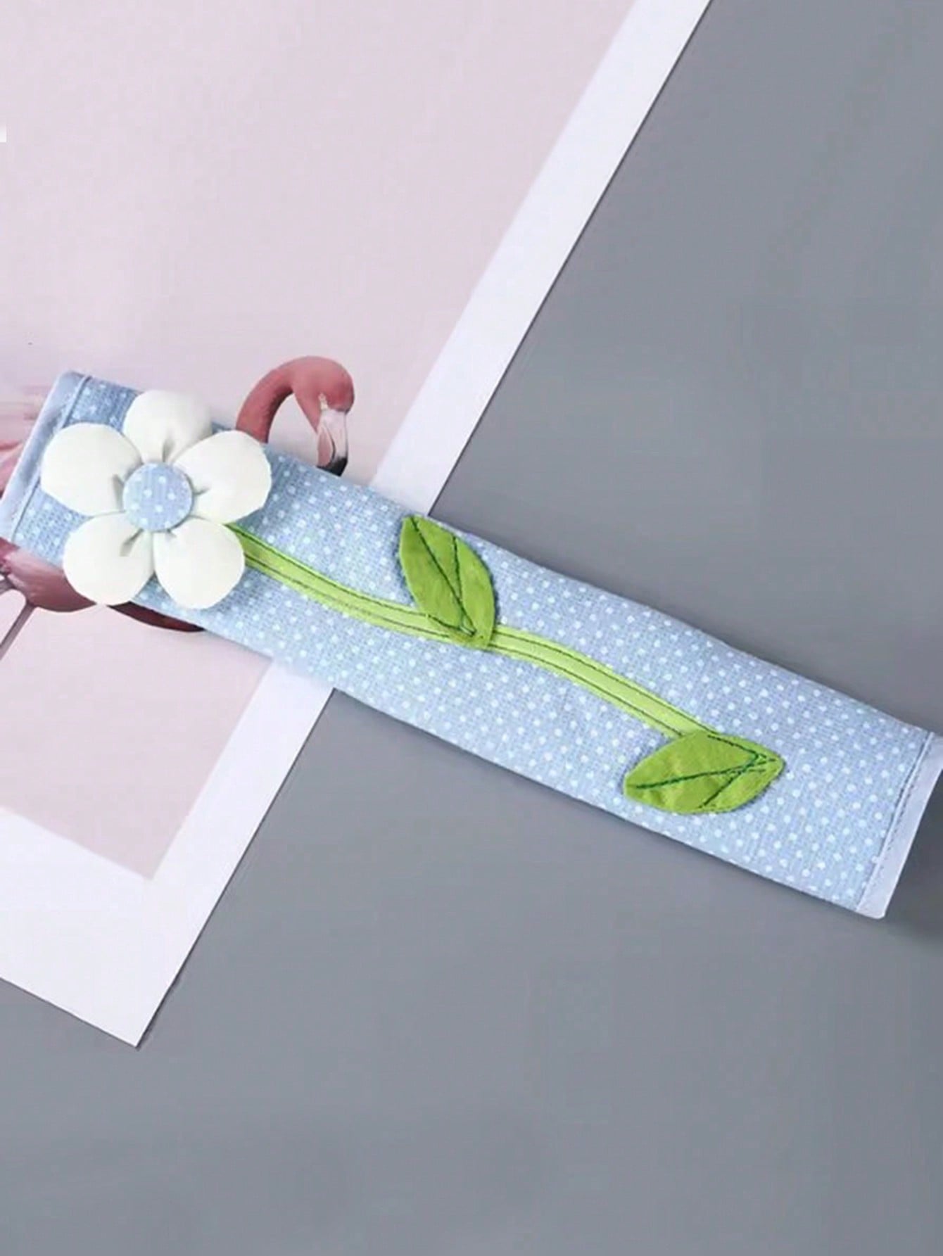 

1pc Fabric Double Door Refrigerator Handle Cover, Anti-Cold And Anti-Dust, Compatible With Car Gear Shift Handle For School,Office,Household one-size синий