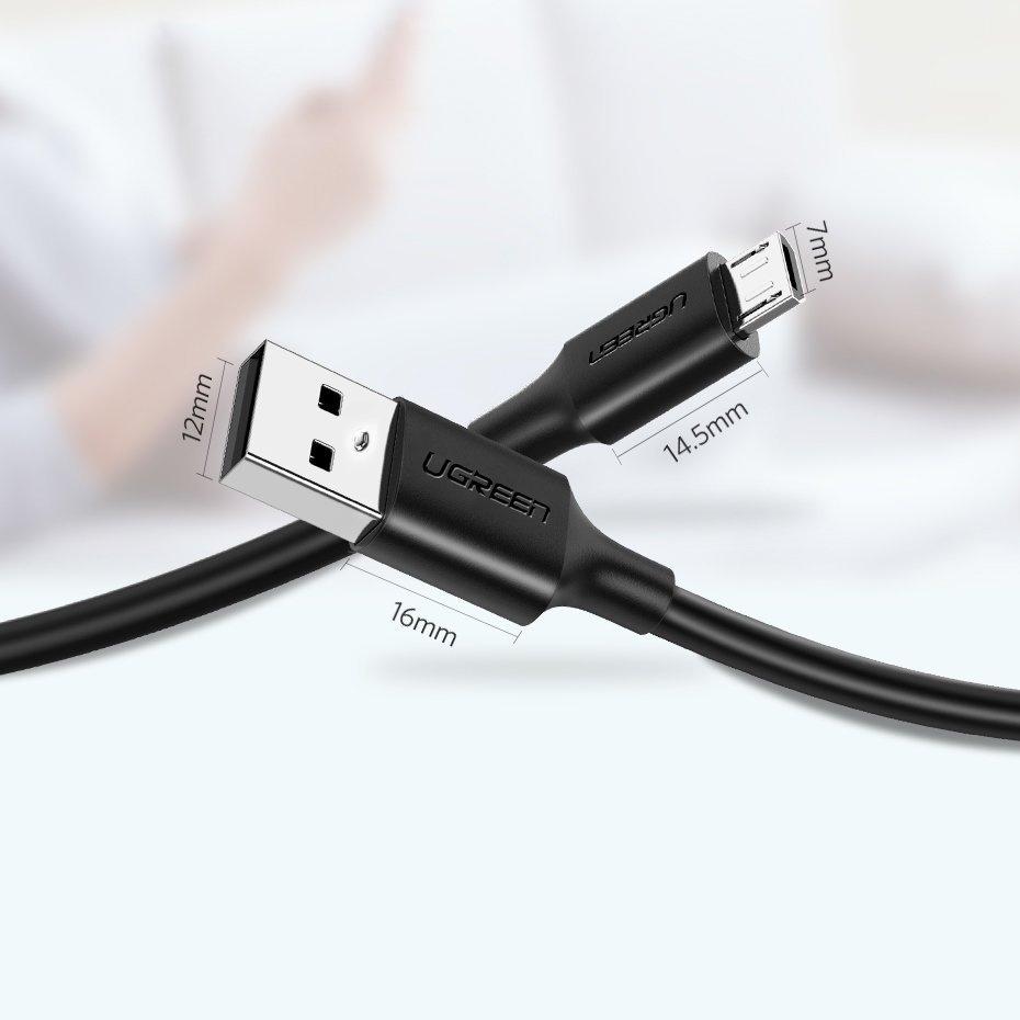 Ugreen Premium 1.5m Micro USB to USB-A Fast Charging Cable - Black