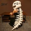 Realistisches Dinosaurierkostüm Skelett Plüschtier mit flexibler Wirbelsäulenfixierung und Soundeffekten Leichtes Stirnband für Halloween