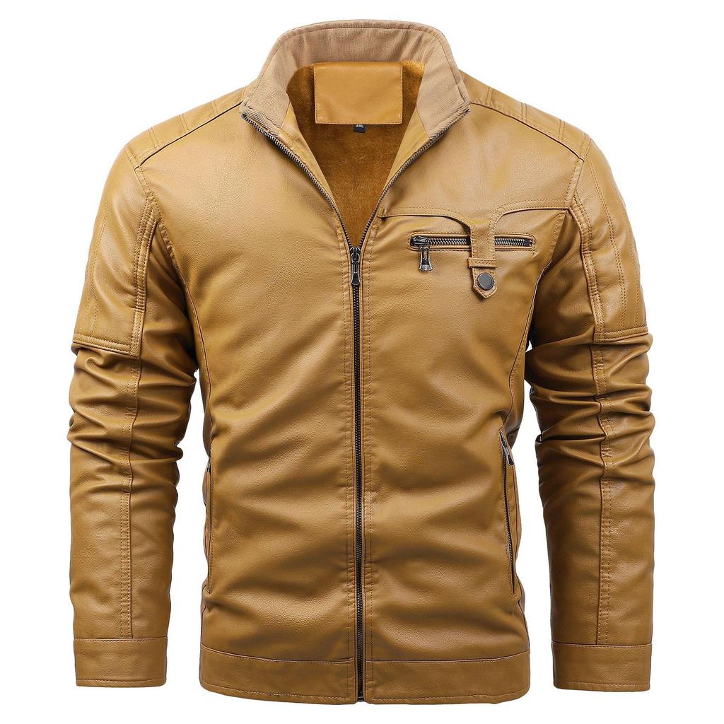 Europäische und amerikanische Lokomotivbekleidung Europäische Größe Lederjacke Lederjacke