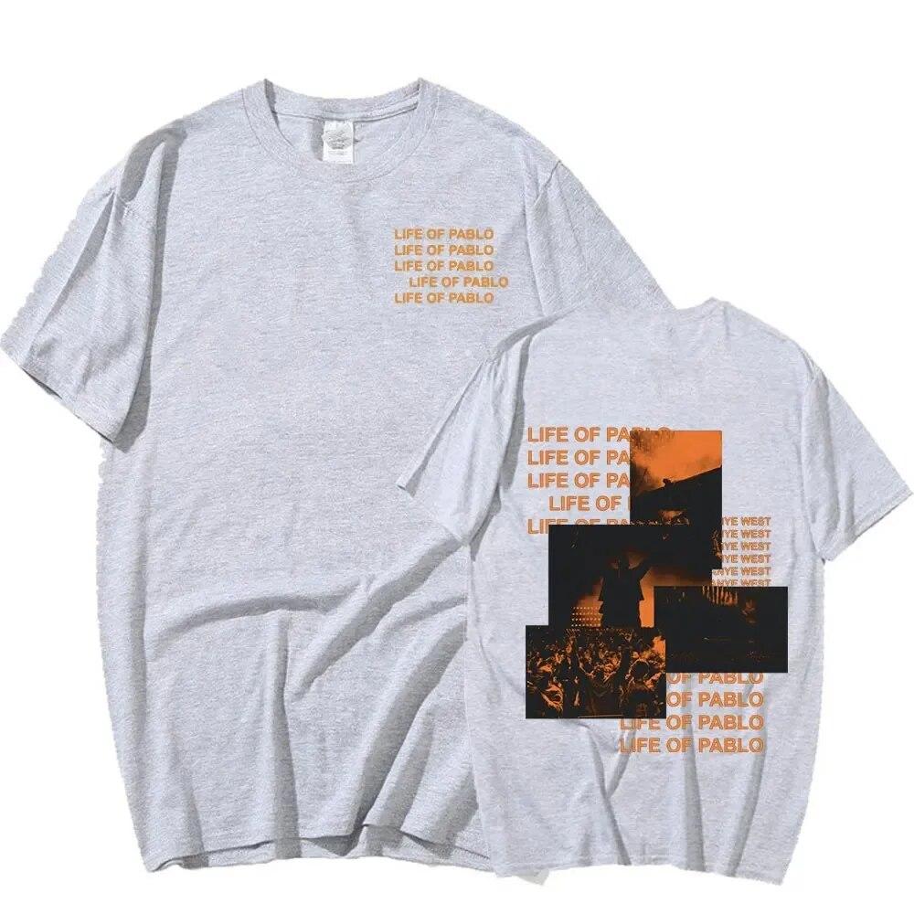 2024 Rapper Kanye West Graphics Print T-shirt THE LIFE OF PABLO T Shirt Summer Unisex Women Hip Hop Fashion  Short Sleeve Tees