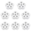 8 Pcs Self Adhesive Mini Caster Wheels 360° Swivel Appliance Wheels Stainless Appliance Sliders for Kitchen Appliances, Small Furniture (White)