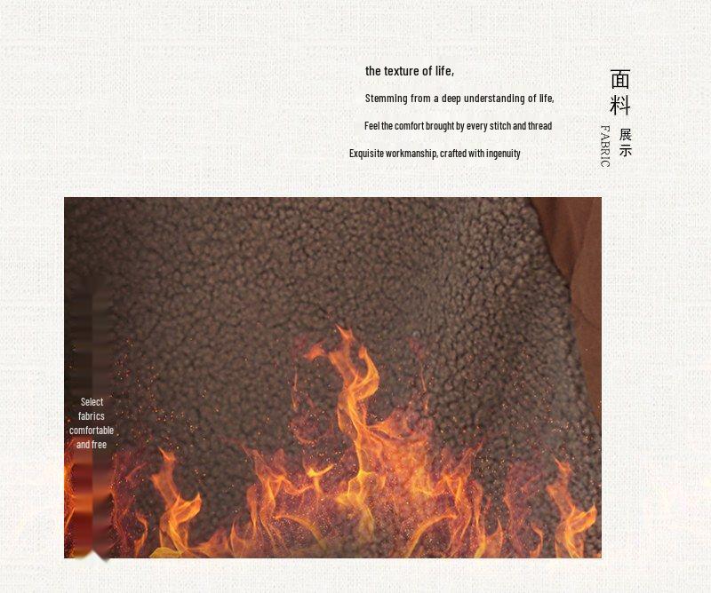 Women's Mid-Length Quilted Cotton Jacket with Hood – Warm Lambswool, Available in Orange-Red, Coffee-Green, Black