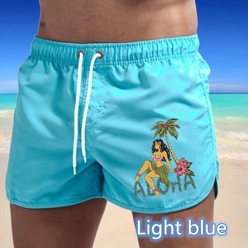 BBK-76 Summer New Men's Quick-Drying Swim Trunks Sports Pants Swimwear Beach Shorts Jogging Shorts Sports Creative Basketball Print