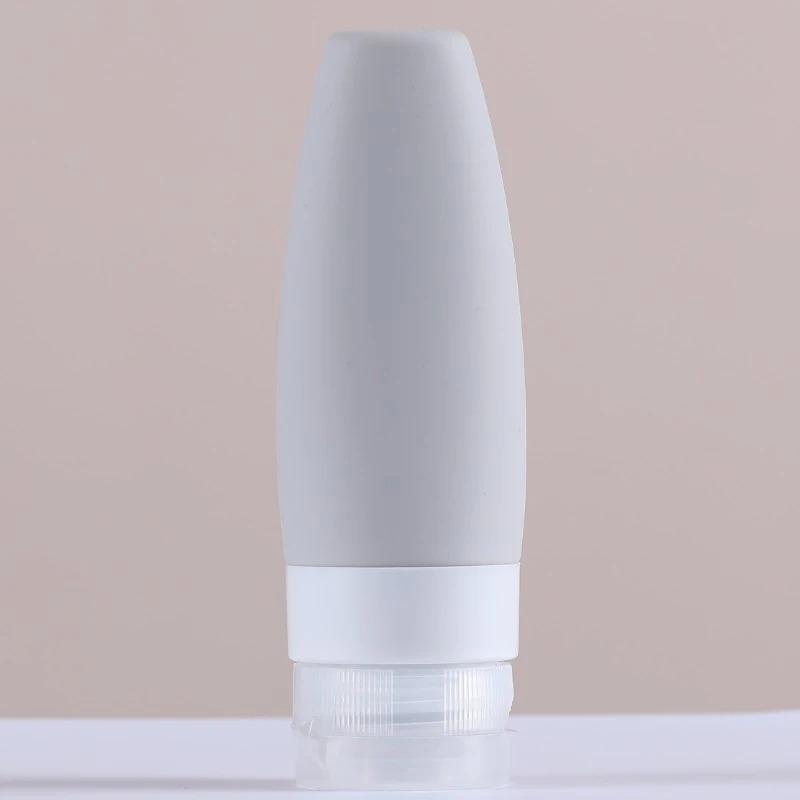 60/90ml Flacone da Viaggio Portatile in Silicone Contenitore per Liquidi Vuoto Ricaricabile Confezione Lozione Punti Contenitore Shampoo Crema Viaggio