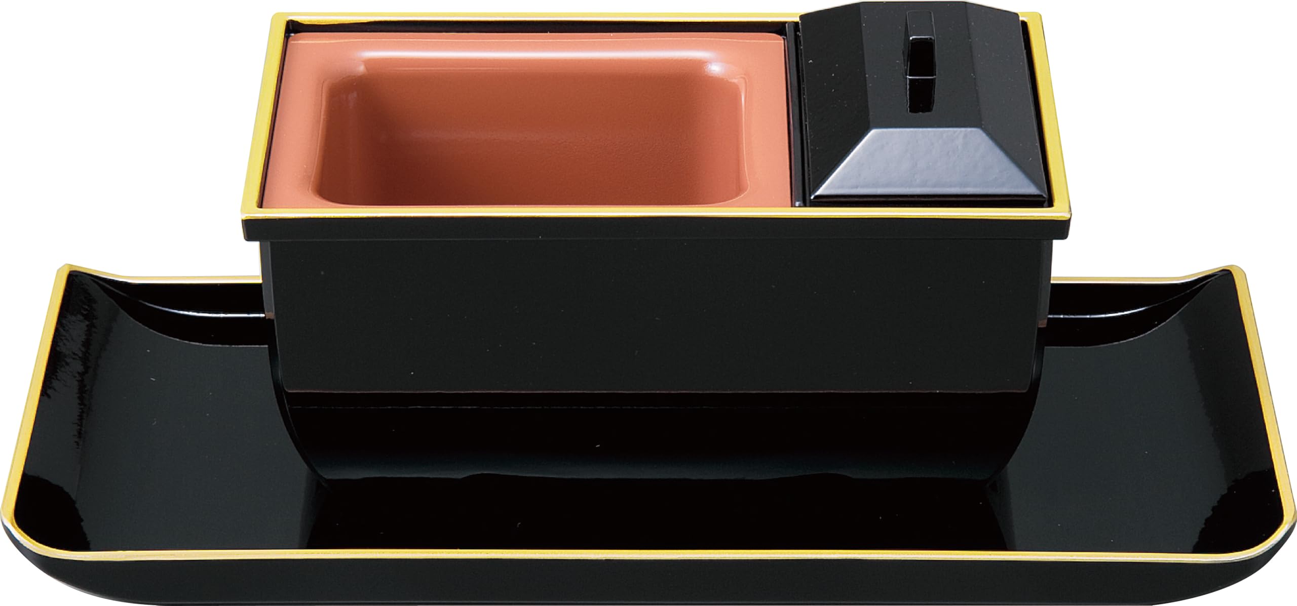 

Sunmany Incense Burner and Incense Tray Includes Yamanaka Made in Perfect for and Memorial Buddhist Altar Modern Buddhist Black with Gold Lotus