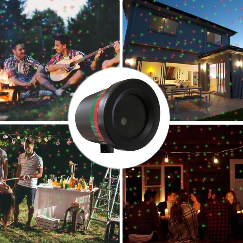 Outdoor Lawn Laser Light Colorful Garden Starry Sky Stage Light With Plastic Material