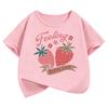 Fashion Strawberry Design T Shirts Girls Y2k Sweet Kids Short Sleeve Children's T-shirt Summer Spring Casual Top Tee