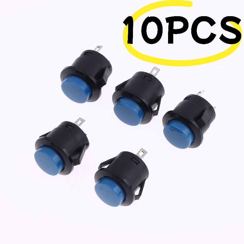 5/10Pcs 3/1.5A Momentary Push Button Switch R13-507 16mm Round Switch 2Pins ON-OFF Self-reset Panel Mounting