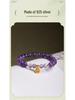 S925 Sterling Silver Zodiac Ox Amethyst Beaded Bracelet for Women