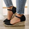 Fancy Sandals For Women Flat Women Platform Wedge Sandals Fashion Versatile Braided Buckle Sandals For Women Size 12 Tacones