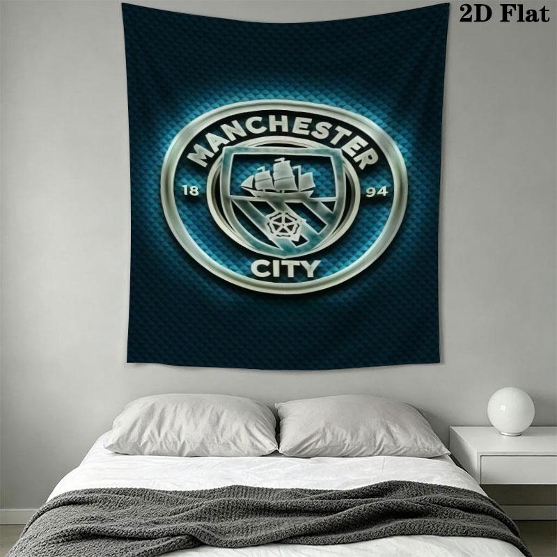 Historic MCFC WinsWall Hanging Printed Fabric Blanket Decorative Tapestries for Bedroom Living Room Home Decor