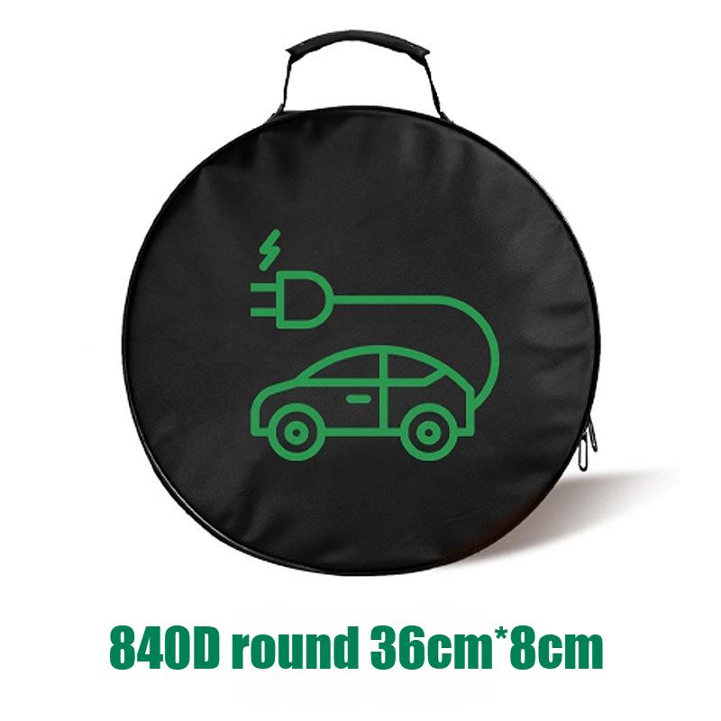 Сумка для кабеля зарядки электромобиля, сумка для хранения кабеля автомобильного зарядного устройства, органайзер для багажника автомобиля, водонепроницаемая сумка с ручкой для кабеля зарядного устройства