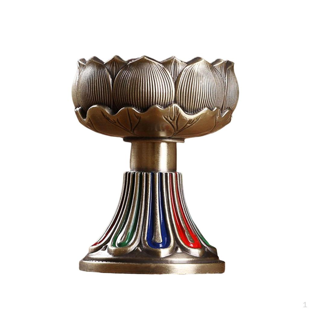 Elegant Lotus Ghee Candle Holder for