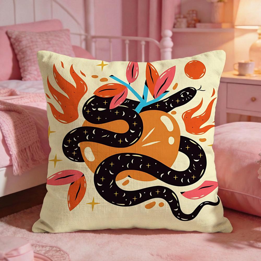 ArtGraffiti SnakeS Cushion Cover Premium Comfort Reversible Pillow Cove Two in One Design for Any Room Car Interior