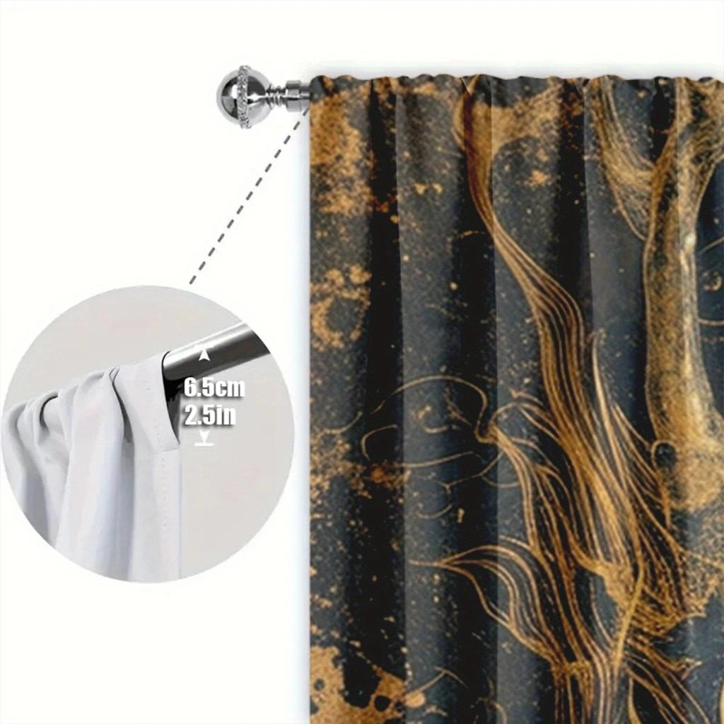 Dragon Tiger Battle Printed Curtain for Home Decor - Rod Pocket Window Treatment for Bedroom, Kitchen, Living Room