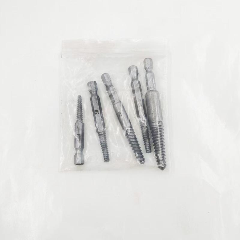 5/6Pcs Set Broken Bolt Extractor Set Electric Screw Remover With Center Drill Bits For Easy Thread Removal Tool Set