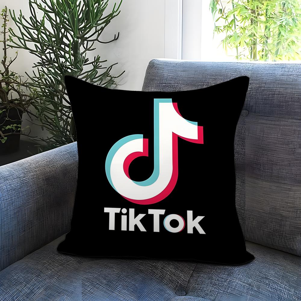 T-TikTok-K Cushion Cover Comfortable Reversible Pillow Cover Ideal for Car Sofa Bedroom & Beyond