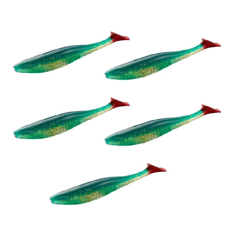 5Pcs Paddle Tail Swimbaits 10cm Fishing Lure Artificial Baits Swim Baits for Saltwater Soft Fishing Lures