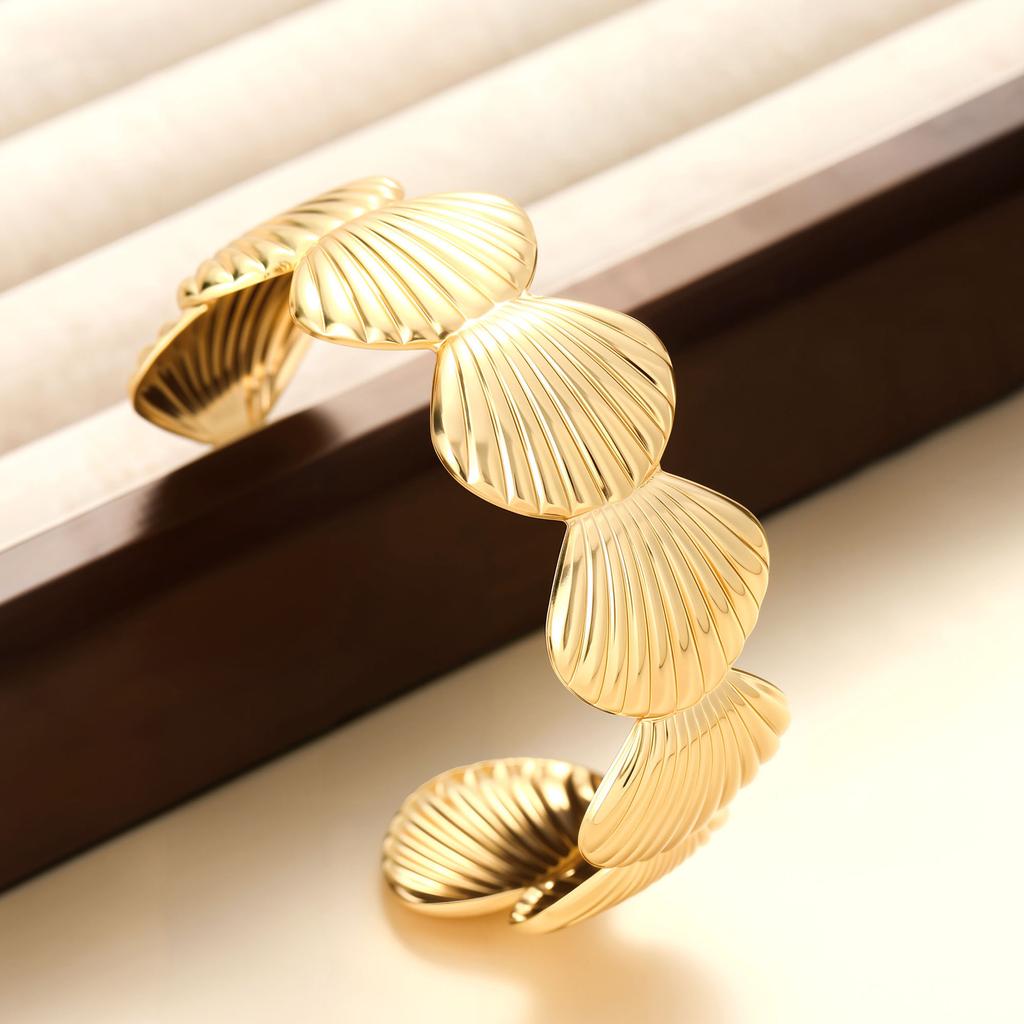 Jewelry, Personal Cold Wind Metal Shell Open Bracelet Jewelry