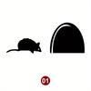 Lovely Mouse Black Car Decals Auto Window Bumper Body Removable Vinyl Decals Animal Auto Accessories Water-Repellent Ornament