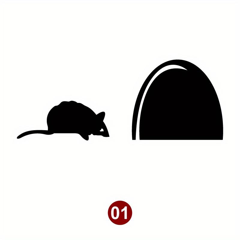 

Милые черные наклейки на автомобиль с мышкой, автомобильные окна, бампер, кузов, съемные виниловые наклейки, животные, автомобильные аксессуары, водонепроницаемые украшения