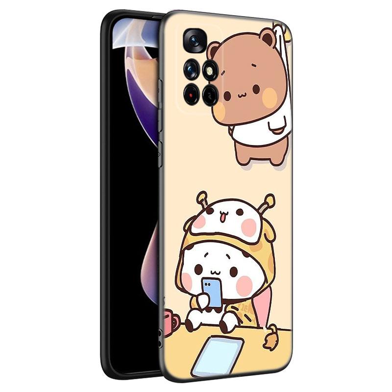 Cute BuBu DuDu Black Silicone Phone Case For Xiaomi Redmi Note 10 11 11S 12 13 4G 8 9 11T Pro 5G Plus 8T 9S 10S 12S