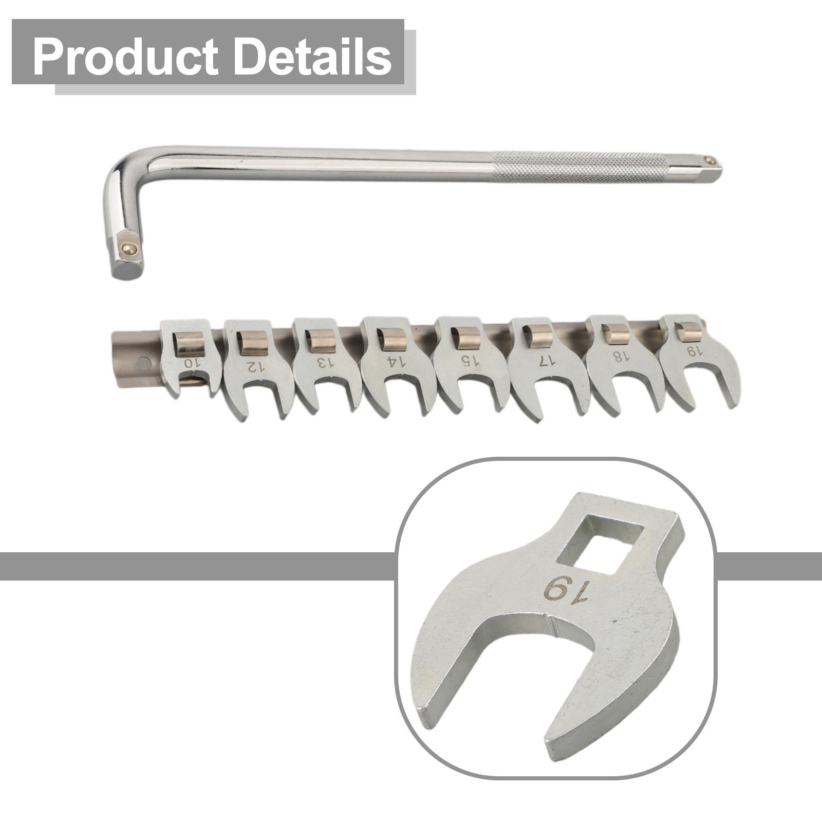 

Interchangeable Heads Bent Bar Drive Crowfoot Wrench Mm Metric Reaches Fasteners Tight Spaces Drive Ratchet Wrench China Mainland