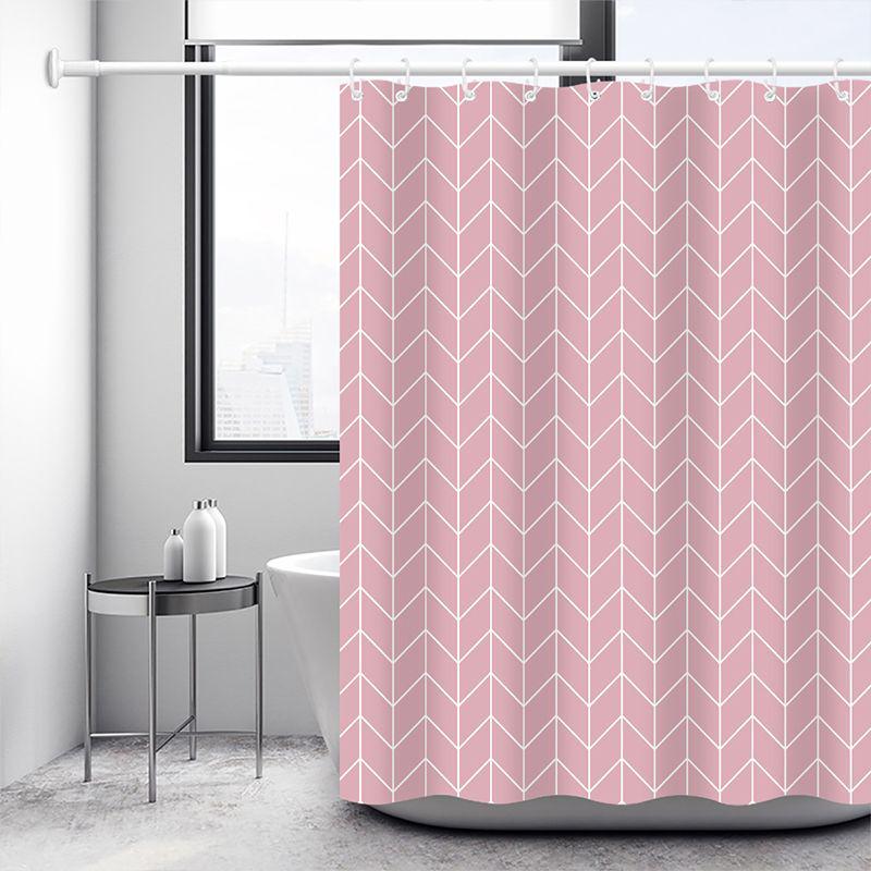 Waterproof Marble Print PEVA Shower Curtain - Moisture-Proof, Thickened Bathroom Partition